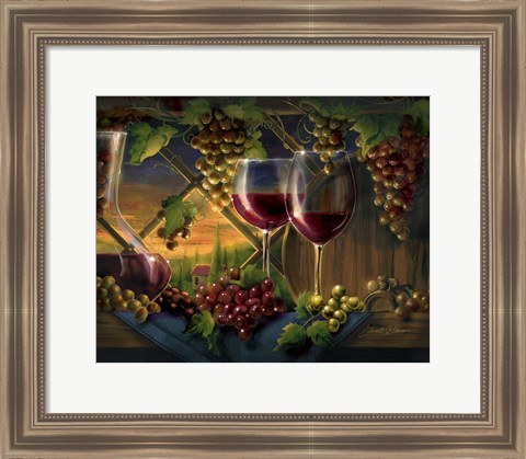 Framed Tuscan Sunset Print