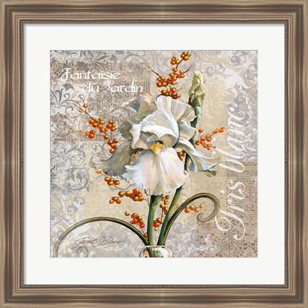 Framed White Iris Fantasy Print