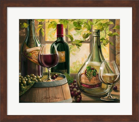 Framed Wine By The Window II Print