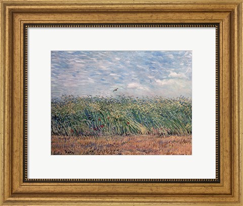 Framed Wheatfield with Lark, 1887 Print