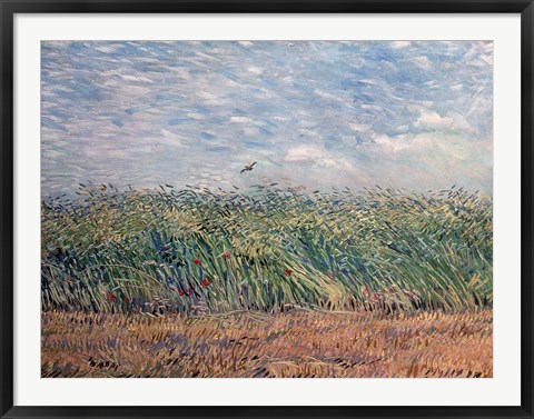 Framed Wheatfield with Lark, 1887 Print