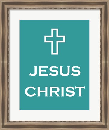 Framed Jesus Christ Cross Print