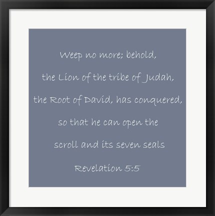 Framed Revelation 5:5 Print