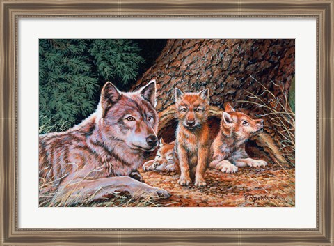 Framed Wolf Den Print