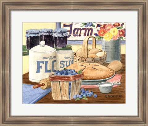 Framed Blueberry Pie Print