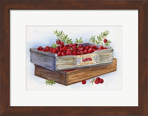 Framed Cranberry Crates Print