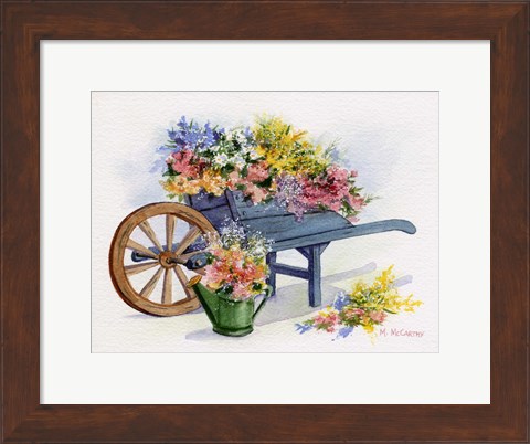 Framed Flower Cart Print