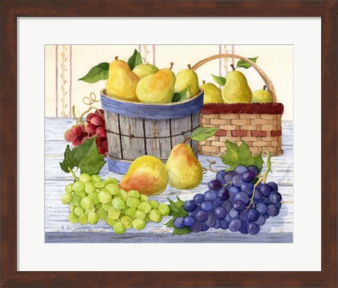 Framed Grapes &amp; Pears Print