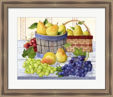 Framed Grapes &amp; Pears Print