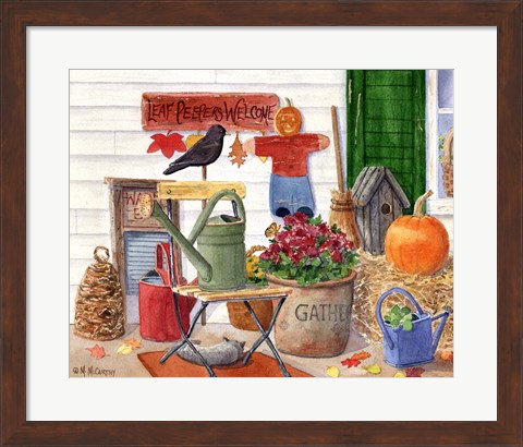 Framed Leaf Peepers Welcome Print