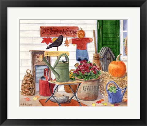 Framed Leaf Peepers Welcome Print