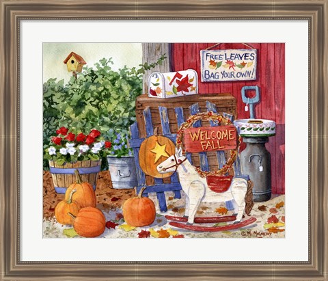 Framed Welcome Fall Print