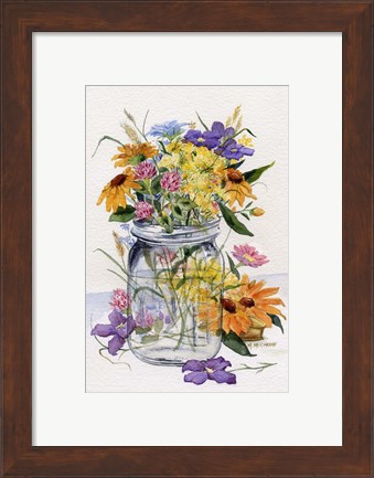 Framed Wildflower Jar Print