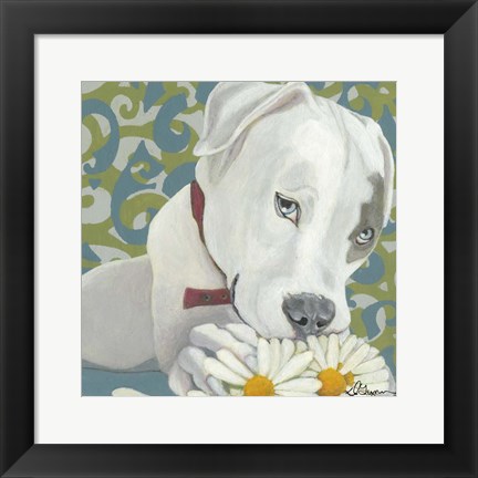 Framed Dlynn&#39;s Dogs - Patch Print