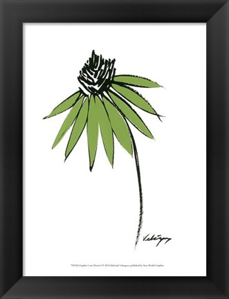 Framed Graphic Cone Flower I Print