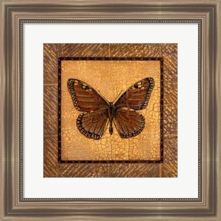 Framed Crackled Butterfly - Monarch Print