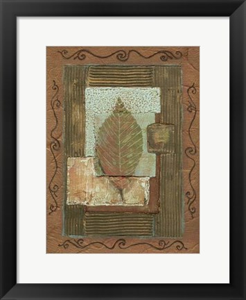 Framed Leaf Quartet I Print