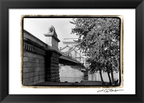 Framed Crossing the Danube River Print