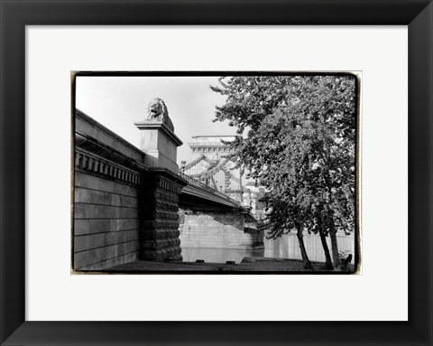 Framed Crossing the Danube River Print