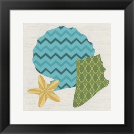 Framed Shell Patterns II Print