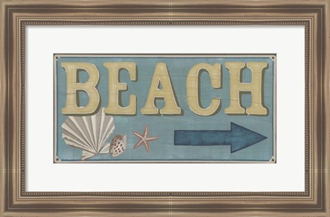 Framed Shoreline Signs III Print