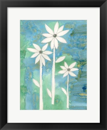 Framed Dainty Daisies II Print