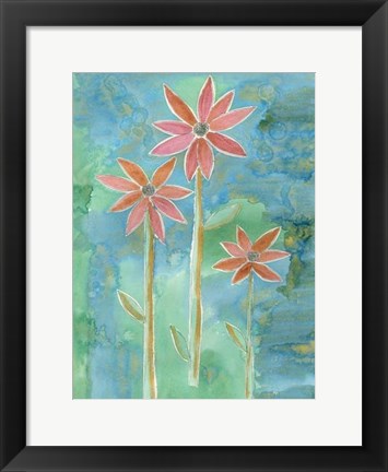 Framed Dainty Daisies IV Print