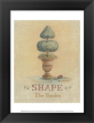 Framed Garden Series in Linen II Print