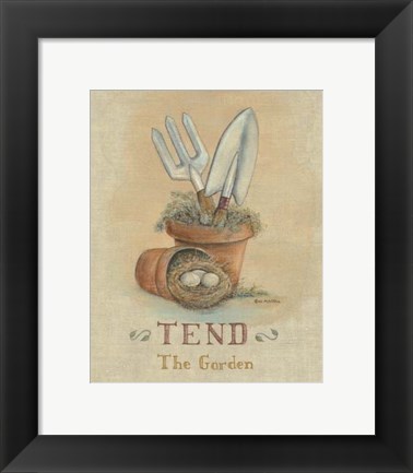 Framed Garden Series in Linen IV Print