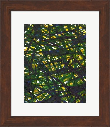 Framed Green Thicket II Print