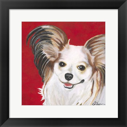 Framed Dlynn&#39;s Dogs - Lilly Print