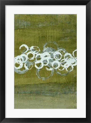 Framed Green Orbs II Print