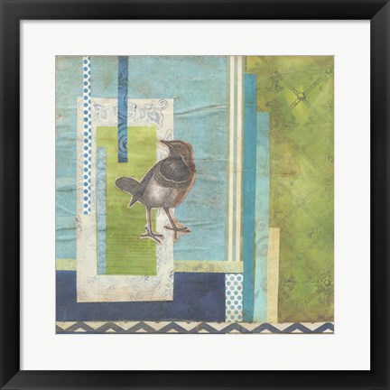 Framed Avian Scrapbook I Print