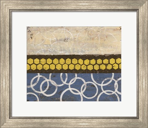 Framed Honey Comb Abstract I Print