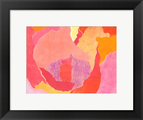 Framed Cabbage Rose IV Print