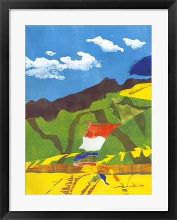 Framed Prayer Flags II Print