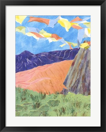 Framed Prayer Flags V Print