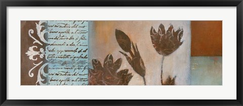 Framed Flower Filigree Panorama I Print