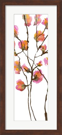 Framed Inky Blossoms I Print