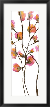 Framed Inky Blossoms I Print