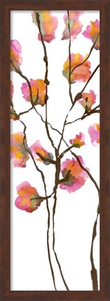 Framed Inky Blossoms I Print