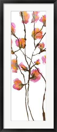 Framed Inky Blossoms I Print