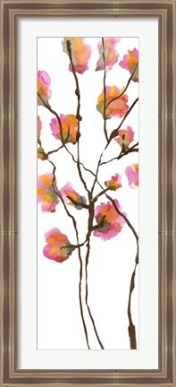 Framed Inky Blossoms I Print