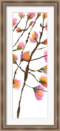 Framed Inky Blossoms II Print