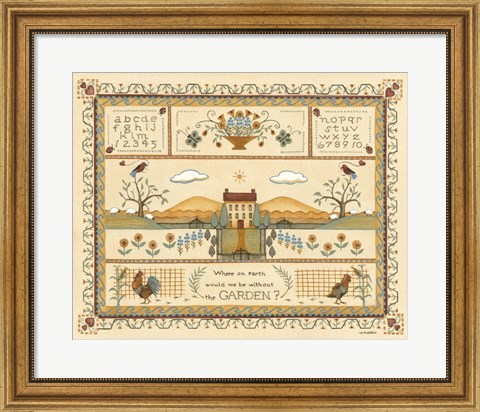 Framed Garden Sampler I Print