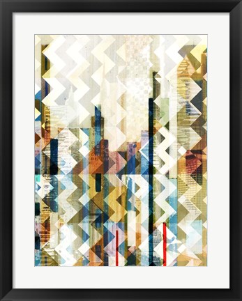 Framed Urban Chevron I Print