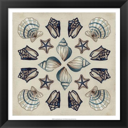 Framed Coastal Kaleidoscope I Print