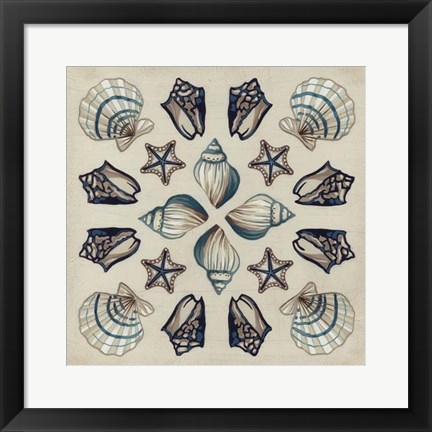 Framed Coastal Kaleidoscope I Print