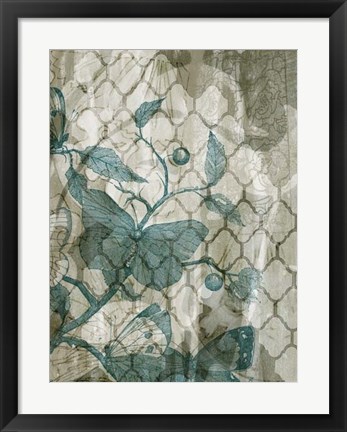 Framed Arabesque Butterflies V Print