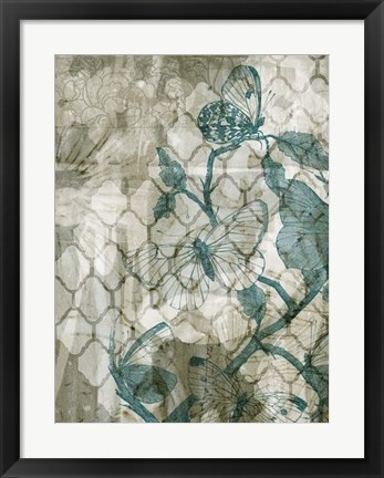 Framed Arabesque Butterflies VI Print